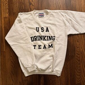 Vintage Hanes USA drinking team sweatshirt size small